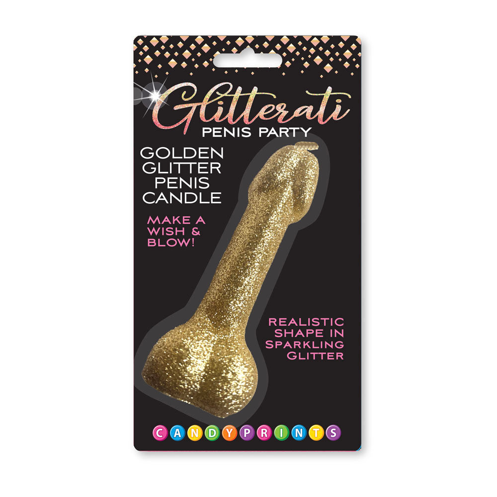 Glitterati Gold Glitter Penis Candle