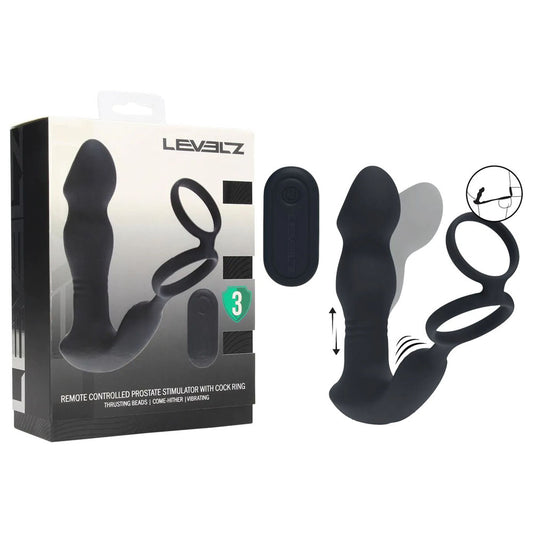 LEVELZ Remote Controlled Prostate Stimulator with Cock Ring