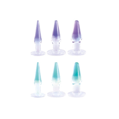Glitzy Trainer 3 in 1 PVC Anal Plug Kit 4.5" - Transparent