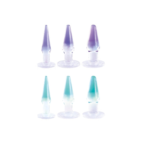 Glitzy Trainer 3 in 1 PVC Anal Plug Kit 4.5" - Transparent