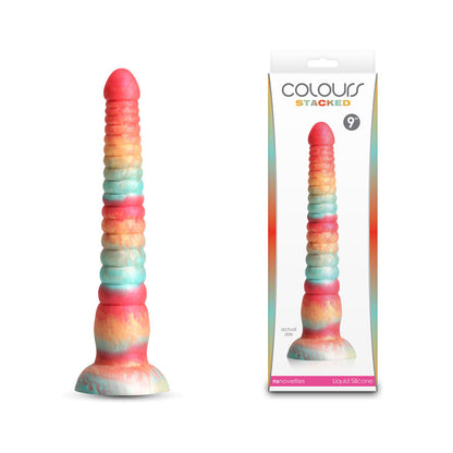 Colours Stacked - 9'' Dildo - Red/Gold