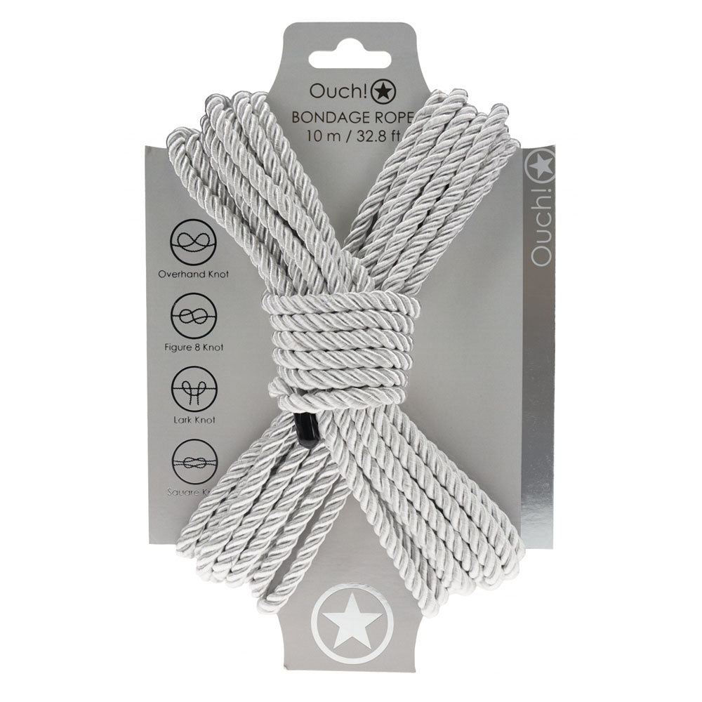 OUCH! Bondage Rope - 10 M - Silver