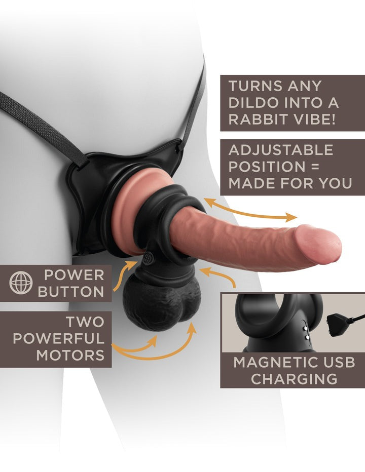 King Cock Elite Ultimate Vibrating Body Dock Kit Strap-On Harness Set Sex Toy