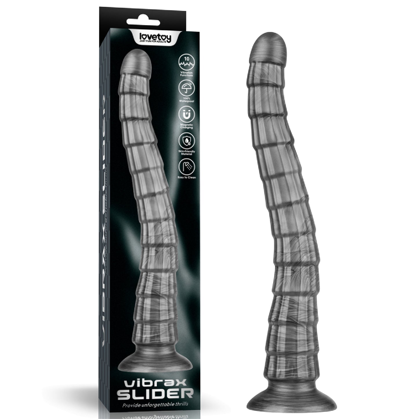 King Sized Vibrating Vibrax Slider 36.8cm Dildo Rechargeable Large