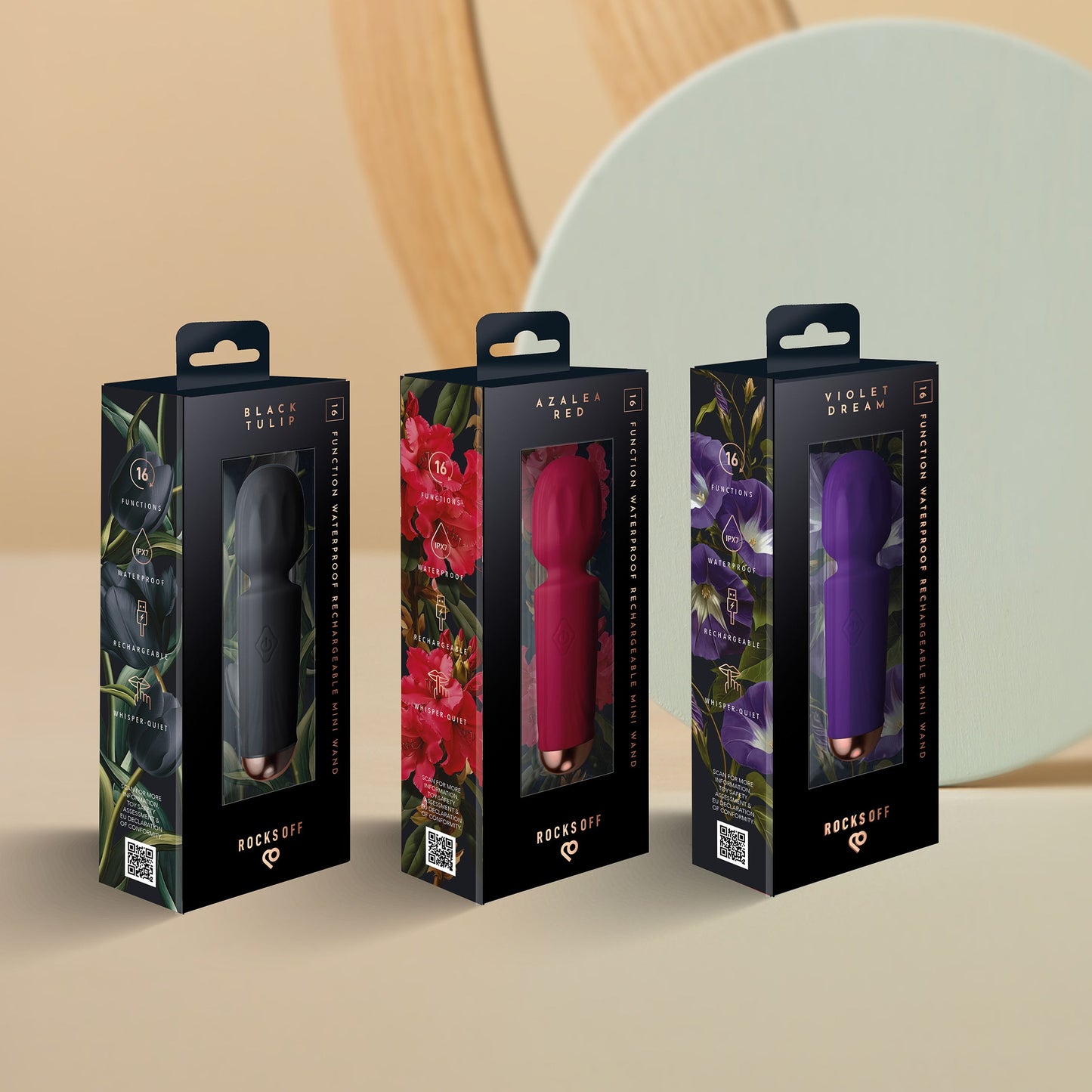 Rechargeable Mini Wand - Black Tulip