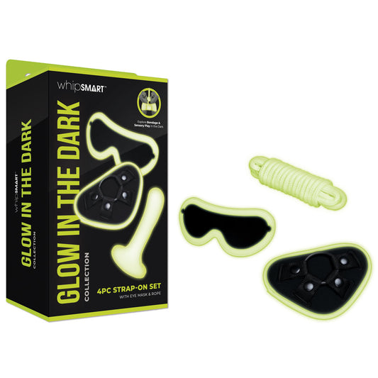 WhipSmart Glow In The Dark 4pc Strap-On Set