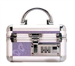 BMS Lockable KEYLESS Vibrator Case Sex Toy Storage Trunk Chest Mini Purple