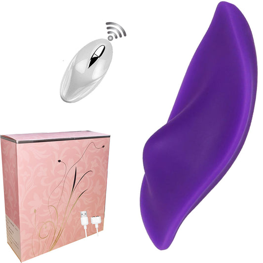 Poppy Wearable Panty Vibrator Clitoral Stimulator USB Purple