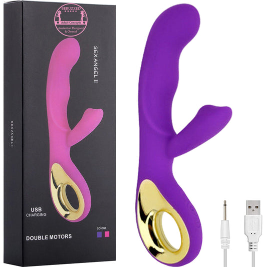 BeBuZZed Sex Angel Rechargeable Rabbit Vibrator Purple