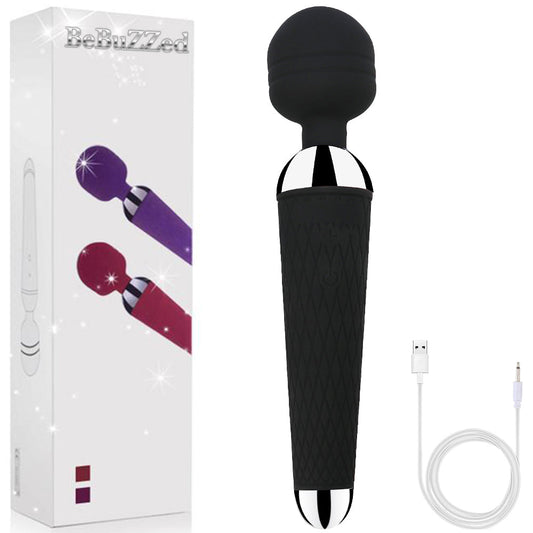 BeBuZZed Wafer Wand USB Rechargeable Vibrator Black