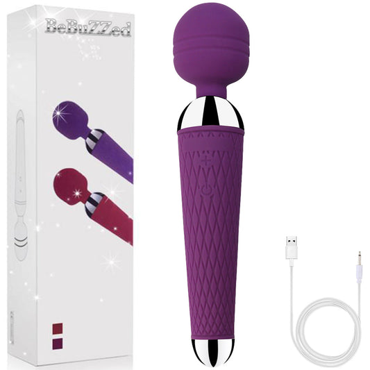 BeBuZZed Wafer Wand USB Rechargeable Vibrator Dark Purple