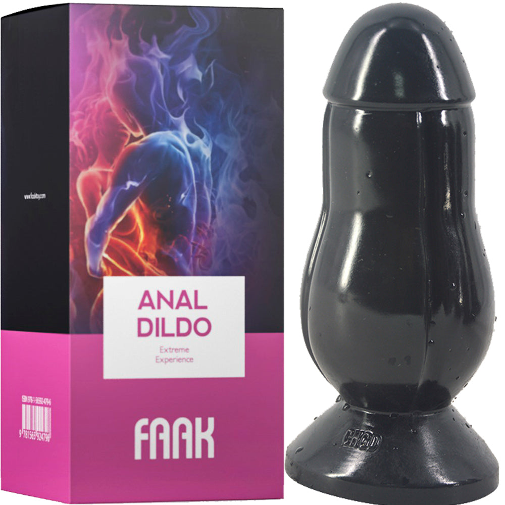 FAAK-CHGD016 Fat Anal Plug Dildo Dong Black - BEBUZZED