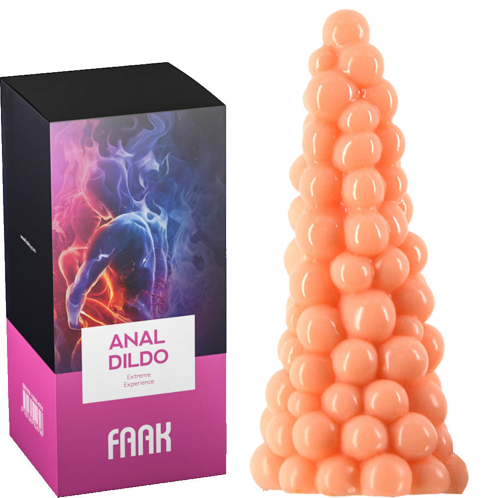 FAAK 20 Grapes 6.2" Anal Plug Beaded Textured Butt Dildo Beads Fat Adult Sex Toy
