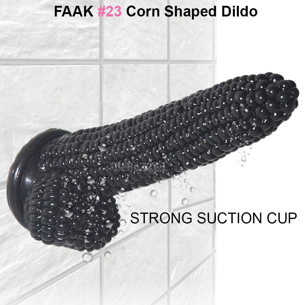 FAAK Realistic 8.2" Corn Beaded Anal Butt Plug 21cm Dildo Suction Cup Balls Dong