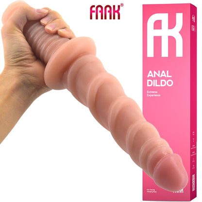 FAAK 11” Thrusting Handle Anal Plug 29cm Veined Dildo Huge Fat Adult Sex Toy