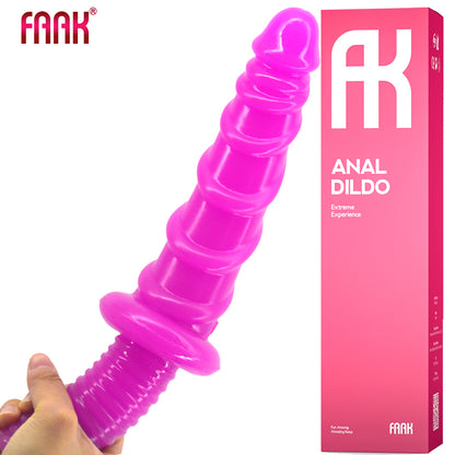 FAAK 11” Thrusting Handle Anal Plug 29cm Veined Dildo Huge Fat Adult Sex Toy