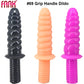 FAAK 11.4” Thrusting Handle Anal Plug Big Veined Dildo Huge Fat Adult Sex Toy