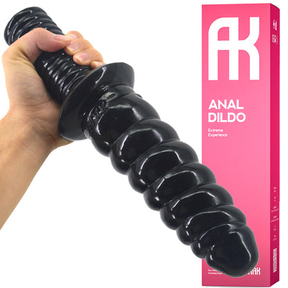 FAAK 11.4” Thrusting Handle Anal Plug Big Veined Dildo Huge Fat Adult Sex Toy
