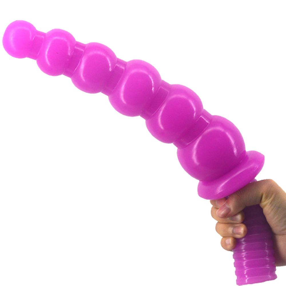 FAAK 14.2” Thrusting Handle Anal Plug 36cm Veined Dildo Huge Fat Adult Sex Toy
