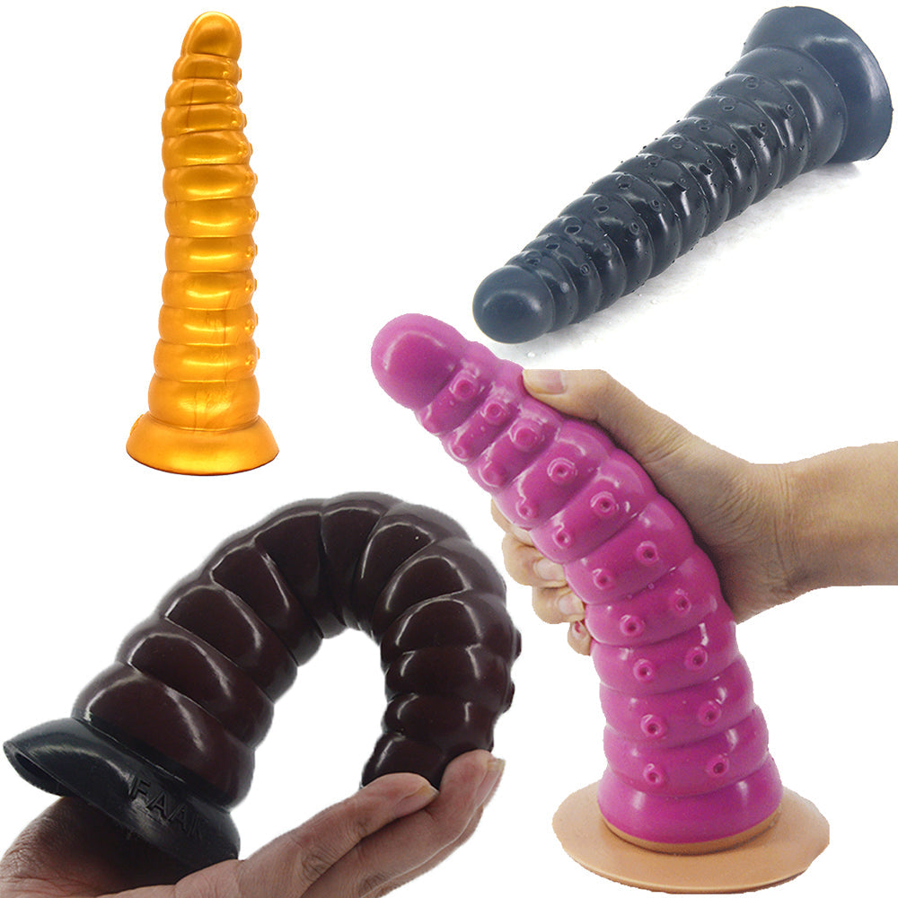 FAAK-G121 Huge Thick Tentacle Anal Dildo Silicone Plug Pink - BEBUZZED