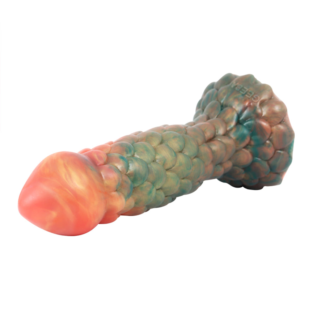 FAAK Geeba G6011 Liquid Silicone Dildo Anal Butt Plug Alien Scaled Sex Toy