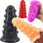 FAAK-74 Huge Thick Dotted Anal Dildo Plug Red