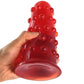 FAAK-74 Huge Thick Dotted Anal Dildo Plug Red
