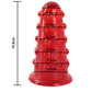 FAAK-74 Huge Thick Dotted Anal Dildo Plug Red