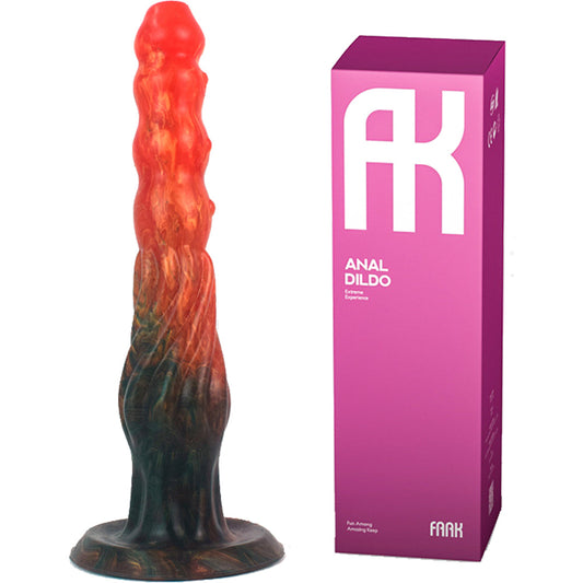 FAAK G6017 Liquid Silicone 9.5" Scaled Ribbed Dildo Anal Plug Alien Butt Sex Toy