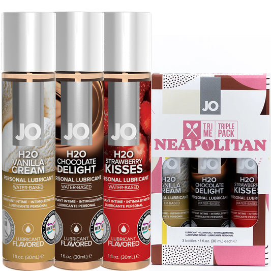 3-Pack System JO Tri Me Neapolitan Personal Lubricant Oral Sex Flavoured Lube