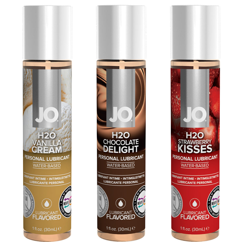 3-Pack System JO Tri Me Neapolitan Personal Lubricant Oral Sex Flavoured Lube