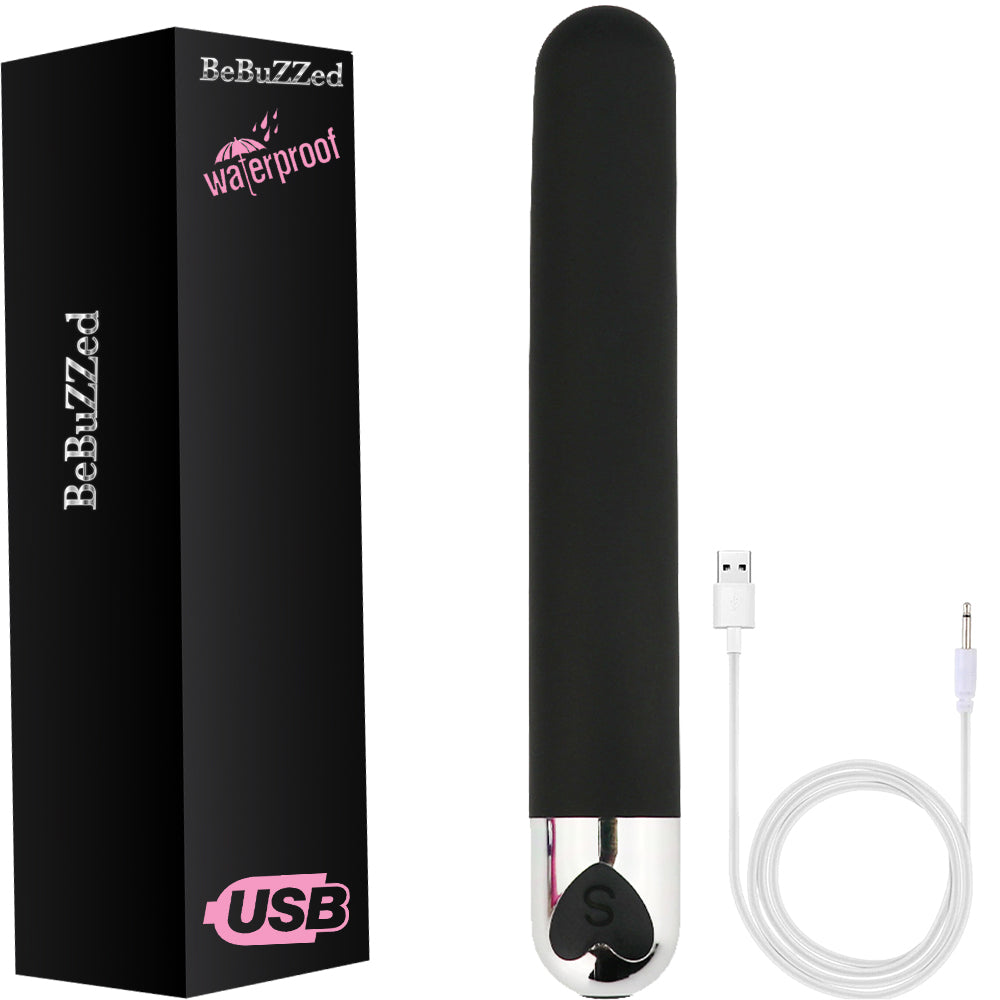 Bebuzzed Jade Bullet G Spot Bullet Vibrator USB Rechargeable Black