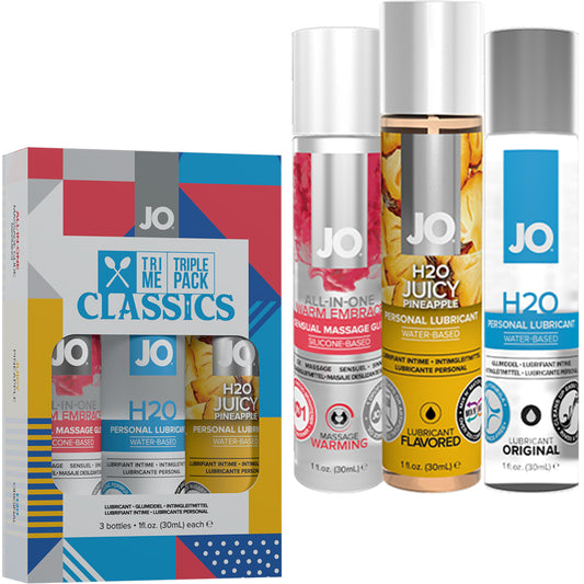 3-Pack JO Tri Me Classics Personal Lubricant H20 Pineapple Warming Sex Lube