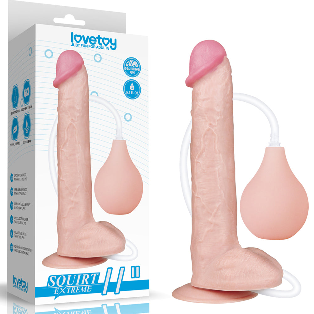 LOVETOY Squirt Extreme 11" Squirting Dildo Realistic Ejaculating Dong