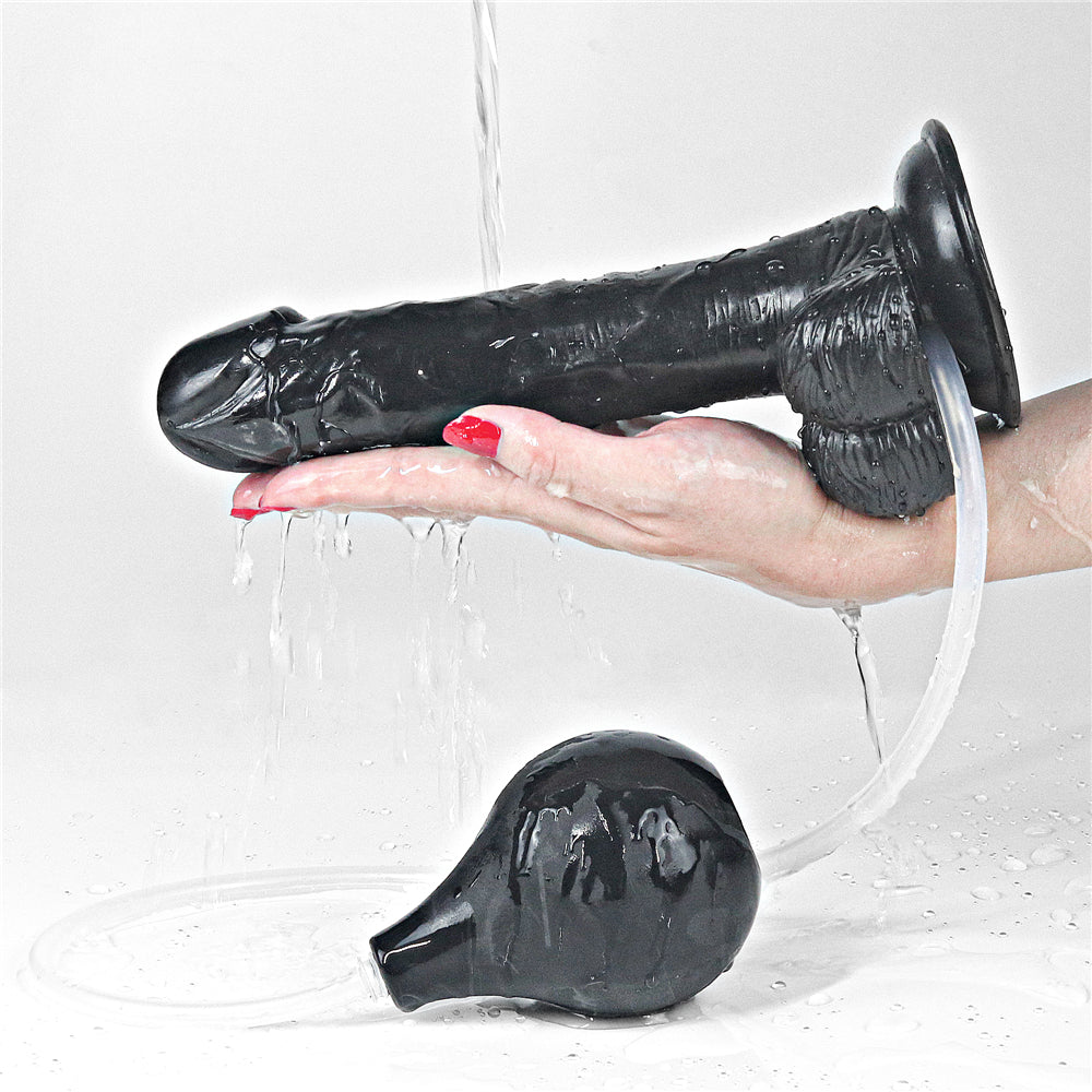 LOVETOY Squirt Extreme 9" Squirting Dildo Realistic Ejaculating Dong Black