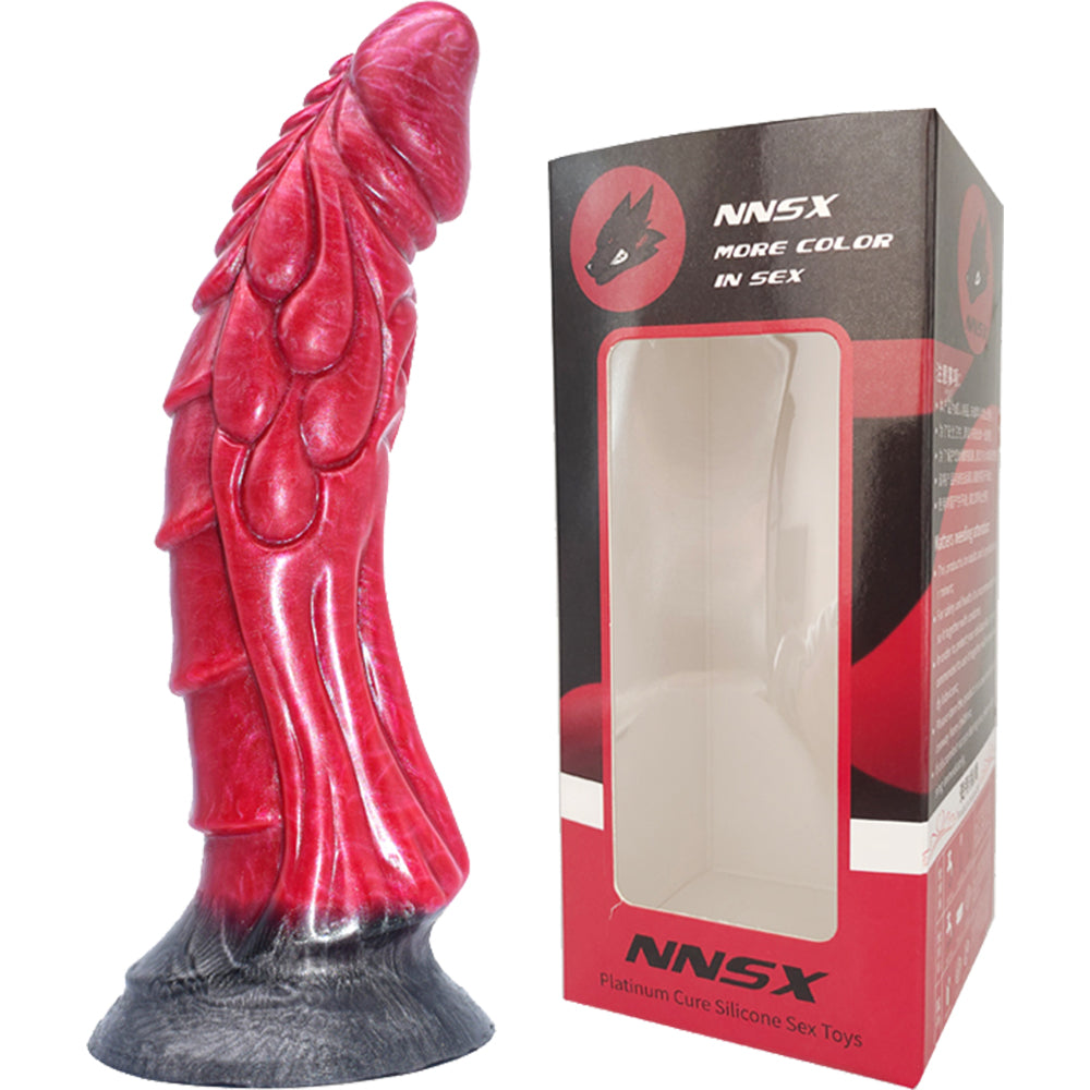 FAAK N5009 Aula 9" Platinum Liquid Silicone Anal Plug Dildo