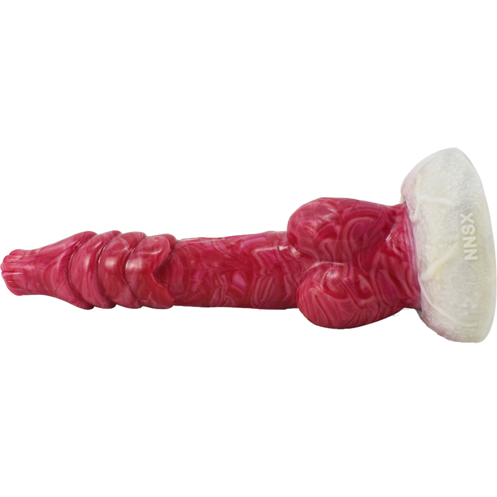 FAAK N5027 Aula 8" Demon Wolf Platinum Liquid Silicone Anal Plug Dildo