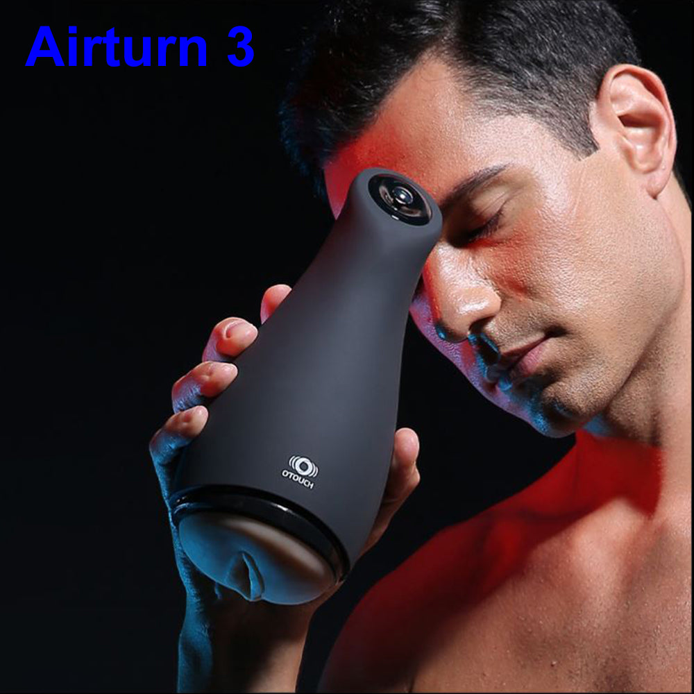 Otouch Airturn 3 Suction Masturbator Vibrating Pocket Pussy Male Sucker Sex Toy