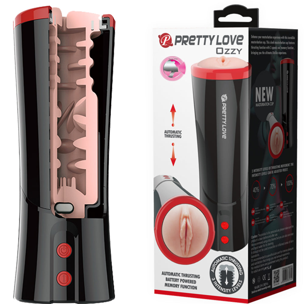 Ozzy AUTO THRUSTING Male Masturbator TALKING Pocket Pussy Men Sex Toy