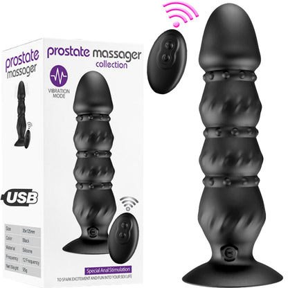 Roger Vibrating Anal Plug Prostate Massager Remote Control Butt Vibrator