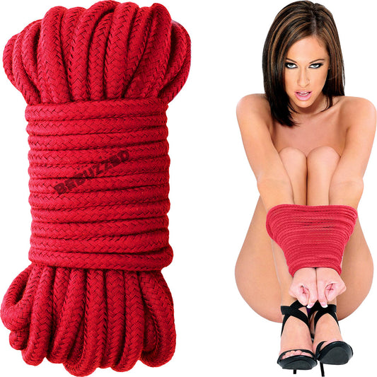 Bebuzzed BDSM Bondage Rope 10 Meters Red