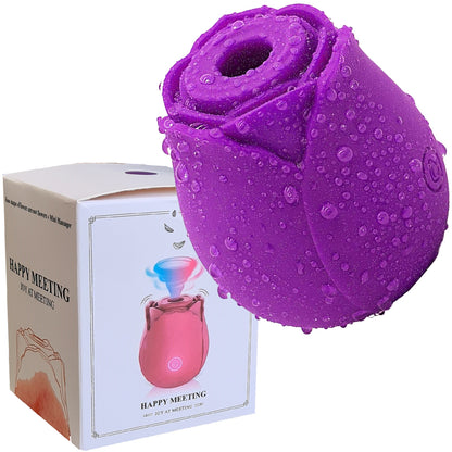 Rose Air Pulse Clitoral Stimulator Sucking Vibrator Clit Sucker Nipple Sex Toy