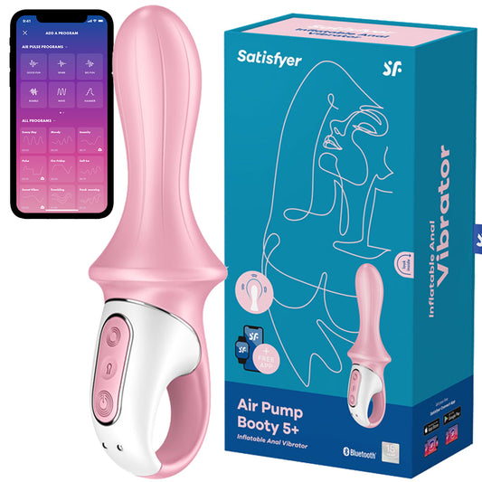 7" Satisfyer Air Pump Booty 5+ INFLATABLE G Spot Anal APP Vibrator USB Sex Toy