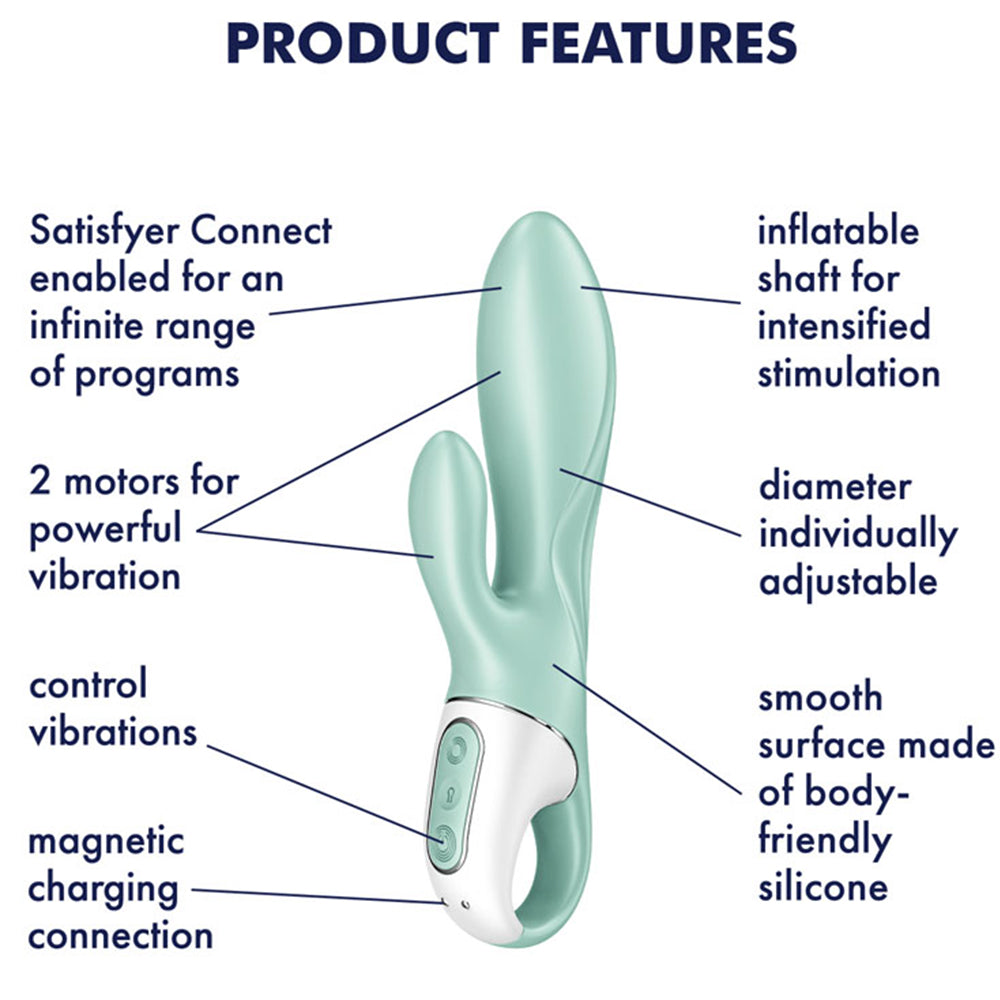 Satisfyer Air Pump Bunny 5+ INFLATABLE G Spot Rabbit Vibrator APP Sex Toy