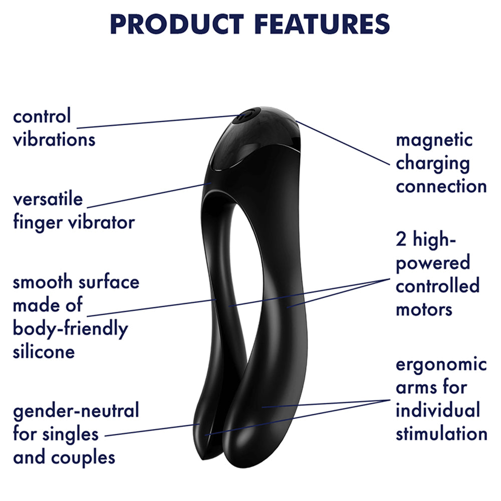 Satisfyer Finger Vibrator Clitoris Stimulator Rechargeable Couples Adult Sex Toy