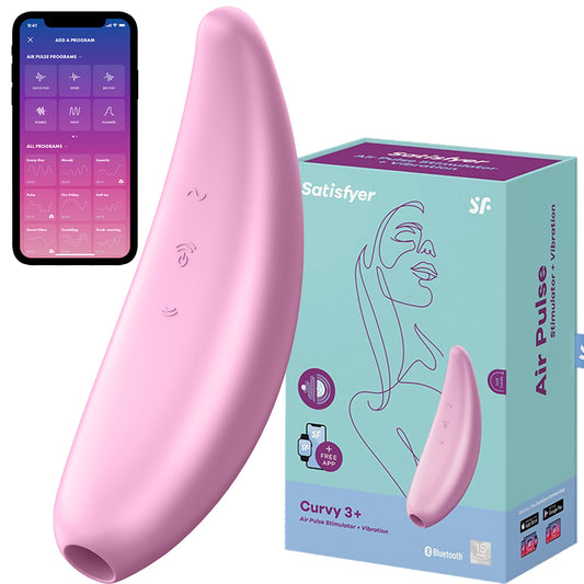 Satisfyer Curvy 3+ Air Pulse Clitoral Stimulator APP Control Vibrator Sex Toy