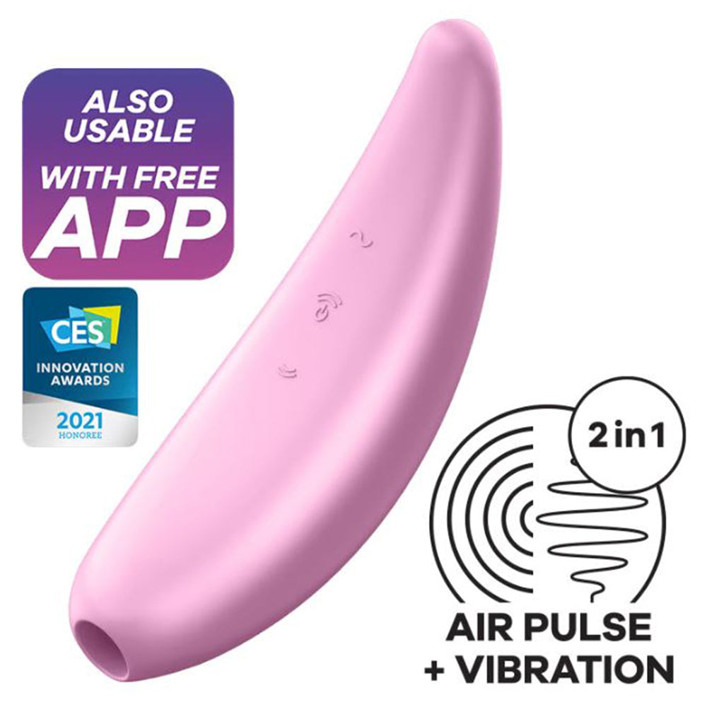 Satisfyer Curvy 3+ Air Pulse Clitoral Stimulator APP Control Vibrator Sex Toy