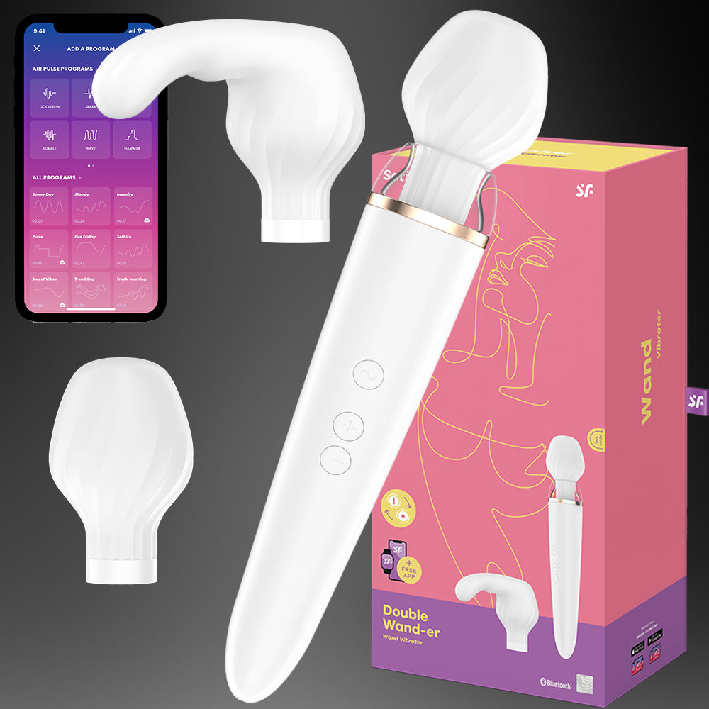 Satisfyer Double Wand-er 2 Heads Clitoral & G-Spot Vibrator USB Massager Sex Toy