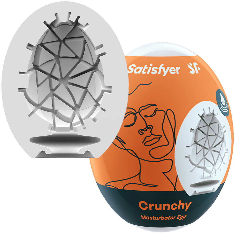 Satisfyer Masturbator Egg - Crunchy Male 3D Stroker