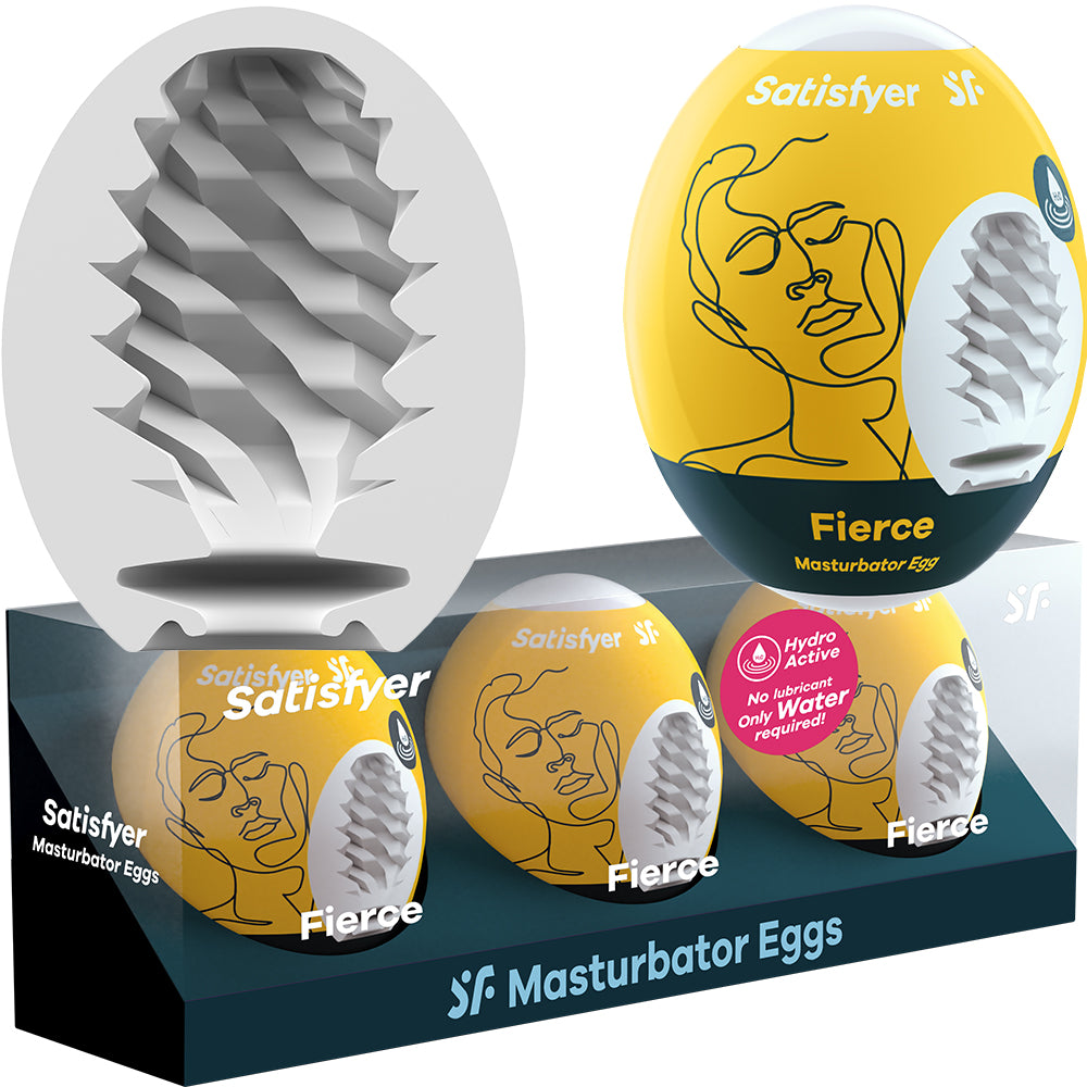 Satisfyer Masturbator Eggs - Fierce 3 Pack Male 3D Stroker